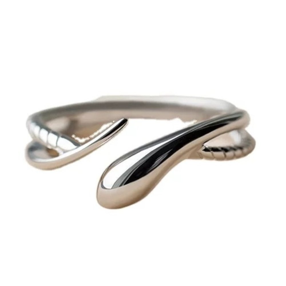14k Gold Snake Ring Sterling Silver